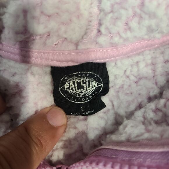 PacSun Sherpa Quarter Zip Pullover 100% Polyester Women Size Large - Picture 2 of 4